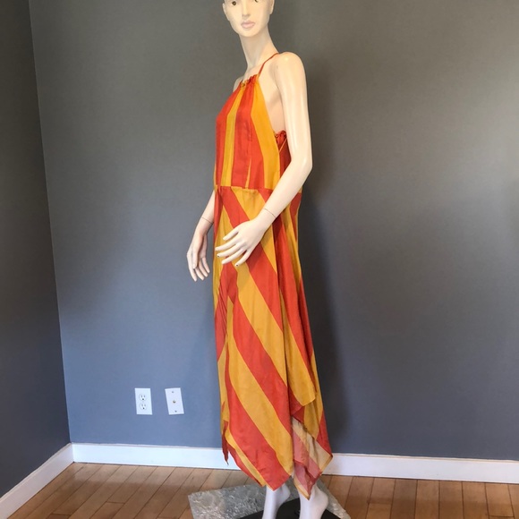 NWOt APiece Apart Silk Maxi Halter Dress Sz 4 - Picture 5 of 13